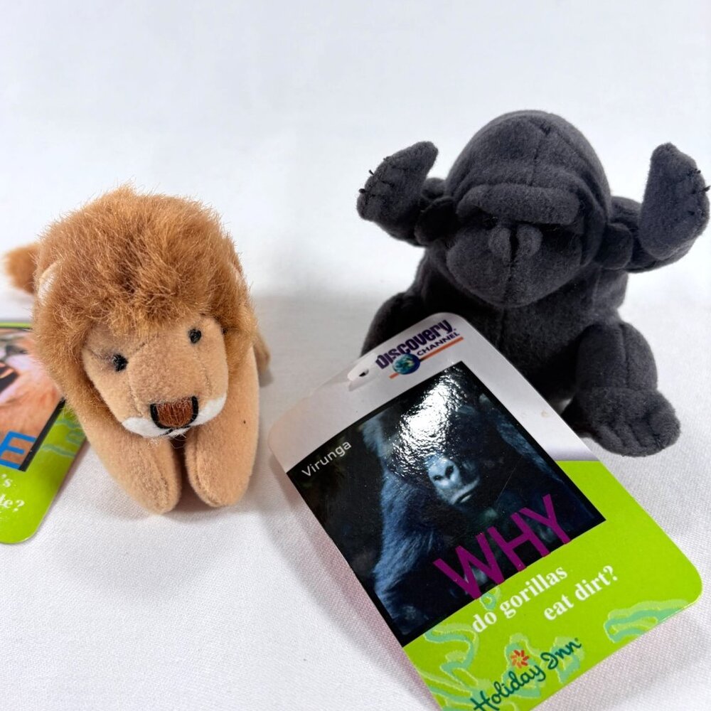 Vintage 1998‎ Discovery & Holiday Inn Lot of 2 Mini Stuffed Plush Animals